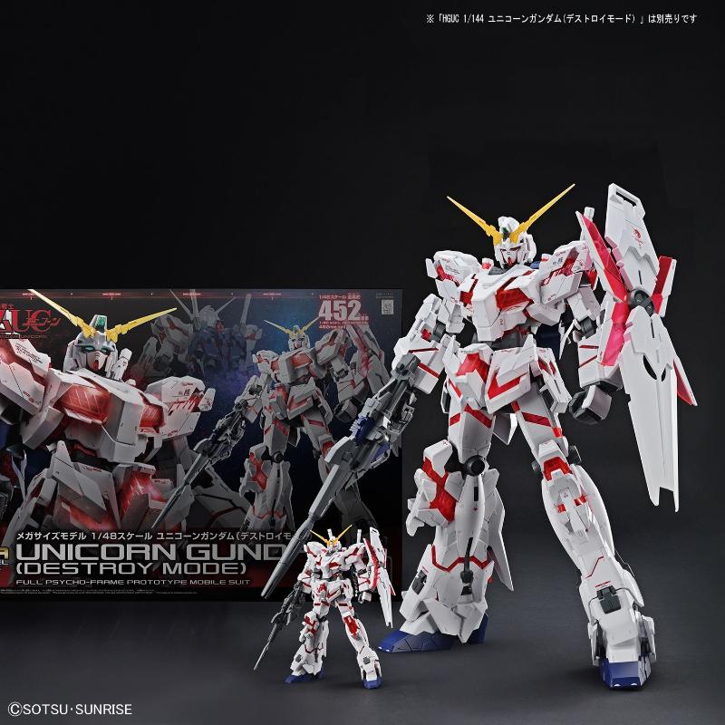1/48 Mega Size Model Unicorn Gundam (Destroy Mode) Size Comparison
