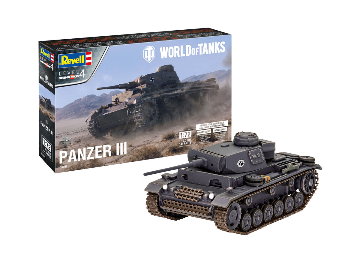 World of Tanks 1/72 Panzer III Model Kit