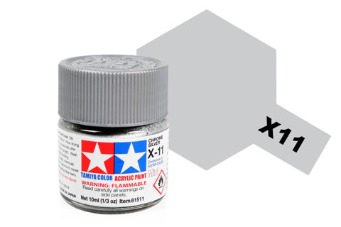 Tamiya Acrylic Mini X-11 Chrome Silver