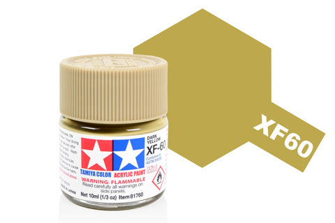 Tamiya Acrylic Mini XF-60 Dark Yellow