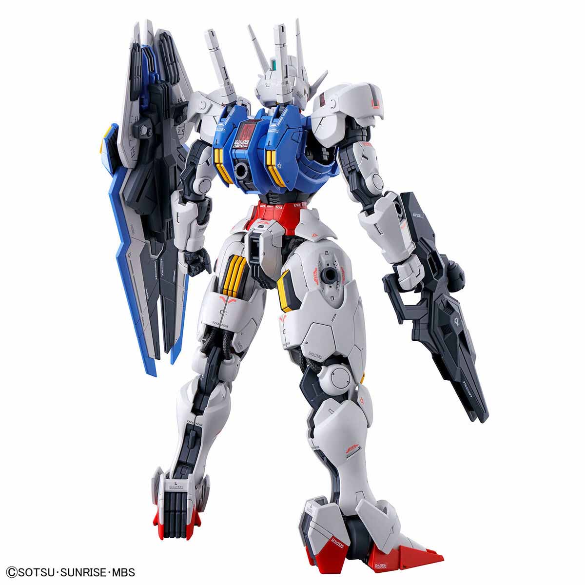 3/4 Back product shot of the 1/100 Full Mechanics Gundam Aerial