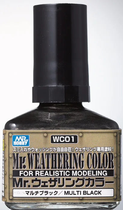 Mr.Hobby Mr.Weathering Color - Multi Black 40ml WC01