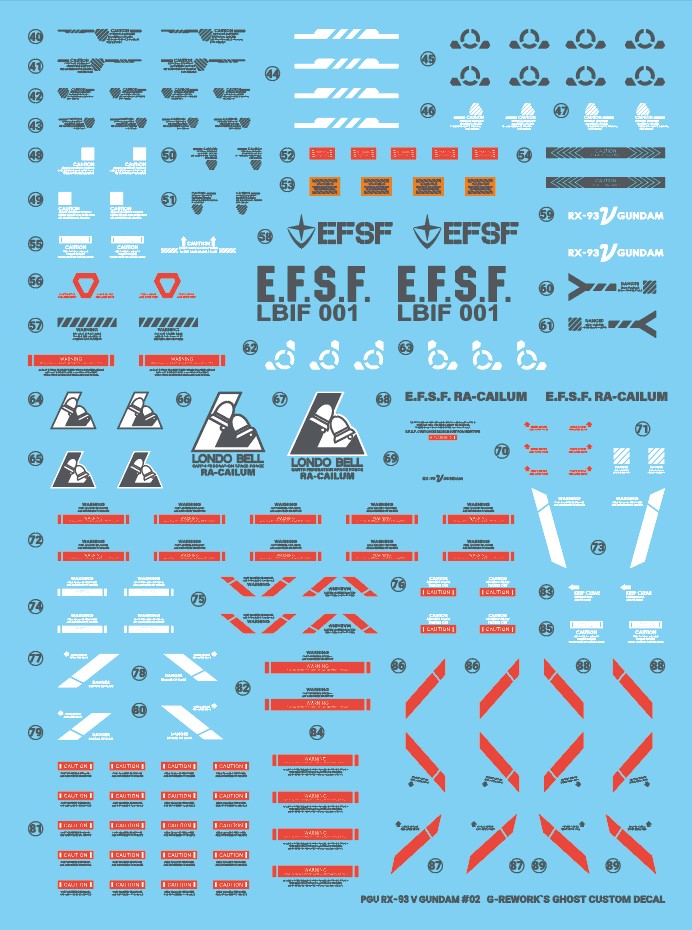 G-Rework Decals - PG Unleashed Nu Gundam [CD-P20]
