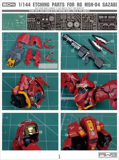 Madworks AW9 Detail-Up Parts for 1/144 RG MSN-04 Sazabi S04