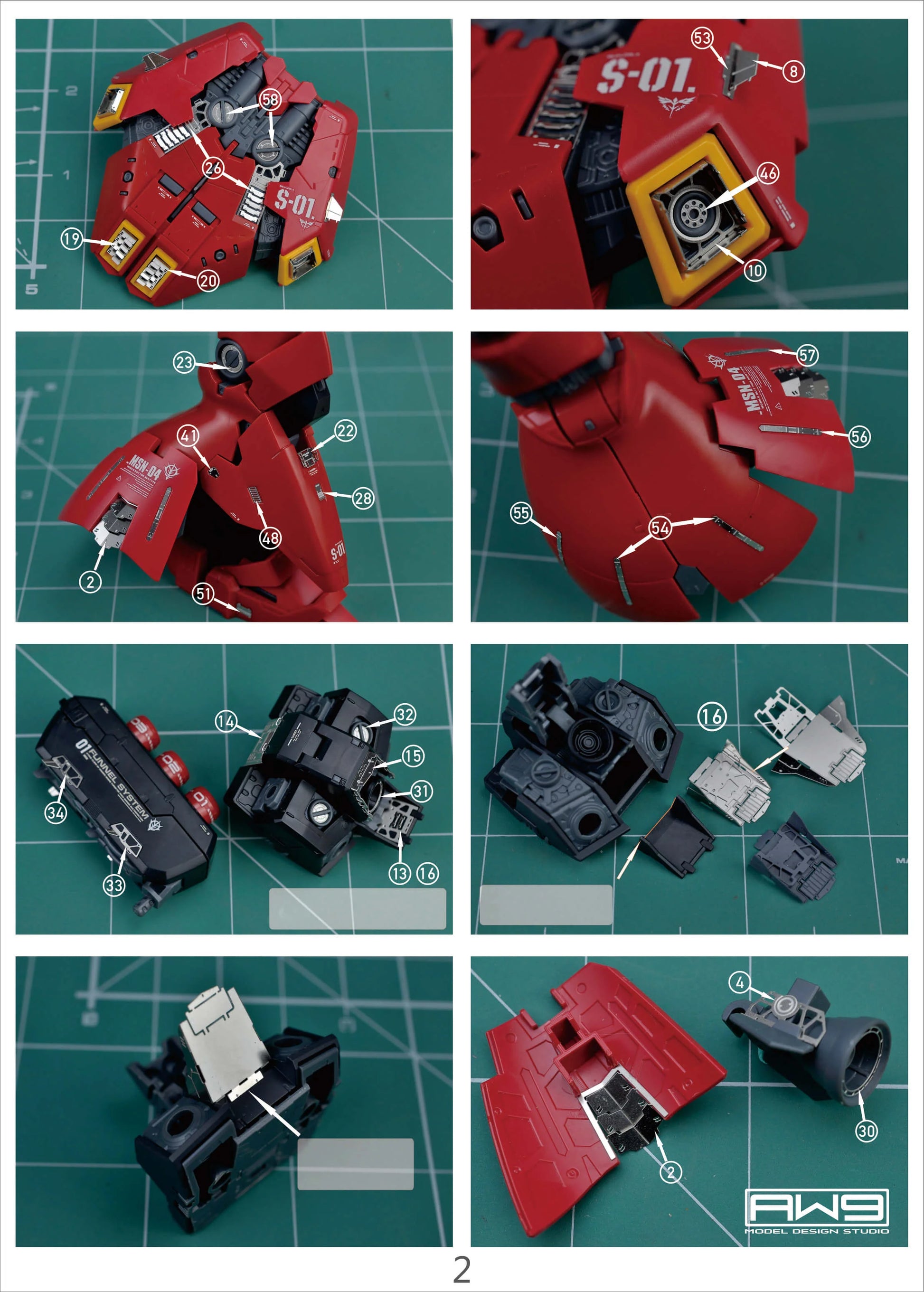 Madworks AW9 Detail-Up Parts for 1/144 RG MSN-04 Sazabi S04