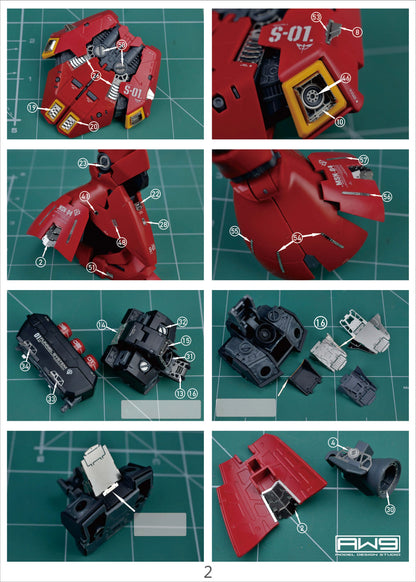 Madworks AW9 Detail-Up Parts for 1/144 RG MSN-04 Sazabi S04