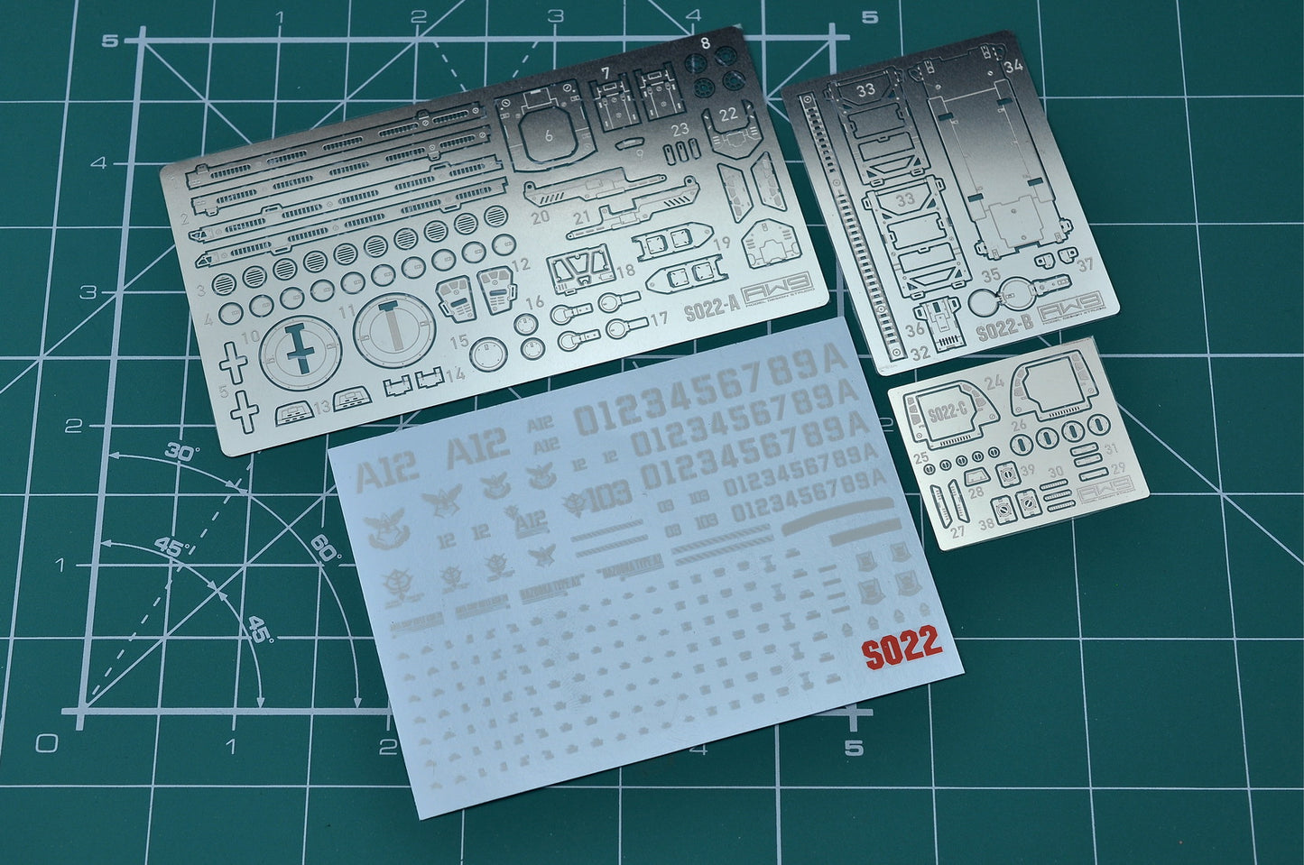 Madworks AW9 Etching Parts for HG MS-06S Zaku 2 GTO S22