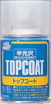 Mr Hobby Mr Topcoat Semi-Gloss Spray - 86ml