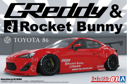 Aoshima 1/24 ZN6 Toyota 86 '12 Greddy & Rocket Bunny ENKEI Ver.