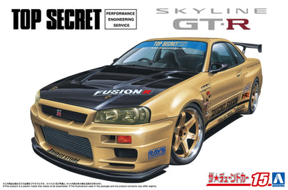Aoshima 1/24 Topsecret Nissan BNR34 Skyline Gt-R '99
