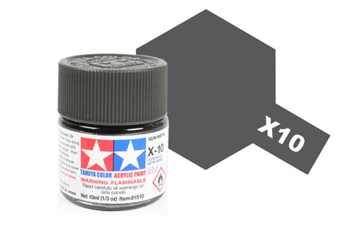 Tamiya Acrylic Mini X-10 Gun Metal