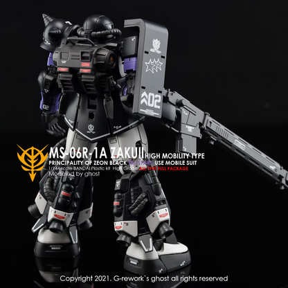 G-Rework Decals - HG Origins MS-06R-1A Zaku II (Black Tri-Stars Full Set) [CD-H152]