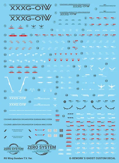 G-Rework Decals - RG Wing Gundam [CD-RG35]
