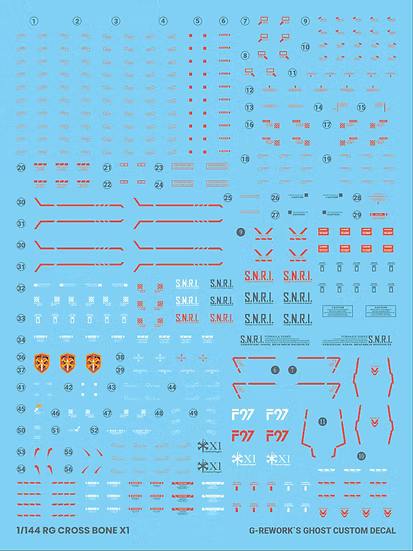 G-Rework Decals - RG Crossbone Gundam X1 [CD-RG31]