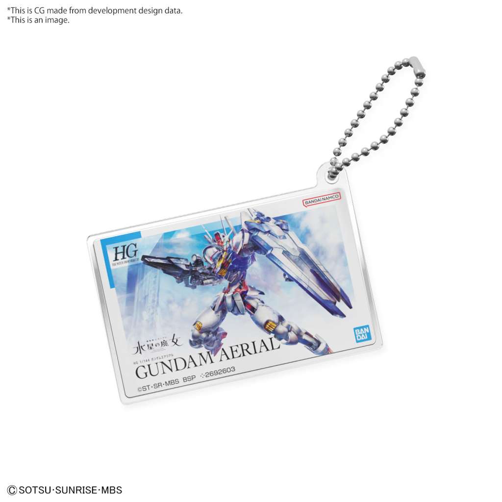 Gunpla Package Art Acrylic Ball Chain HG Gundam Aerial