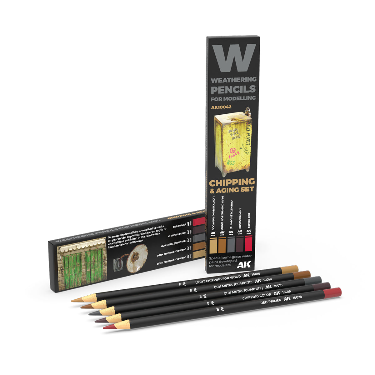 AK Interactive Weathering Pencil Set - Chipping and Aging