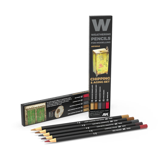 AK Interactive Weathering Pencil Set - Chipping and Aging