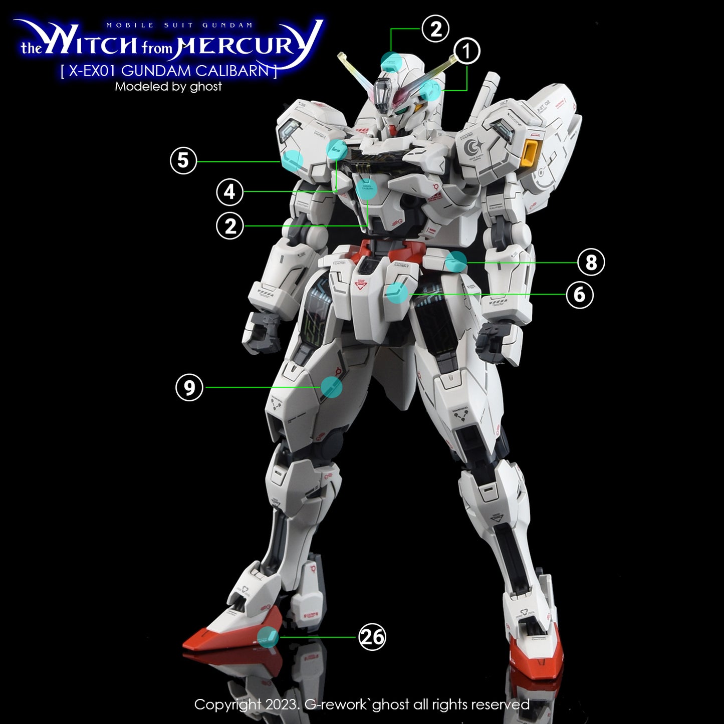 G-Rework Decals - HG Gundam Calibarn [CD-H-WM26]