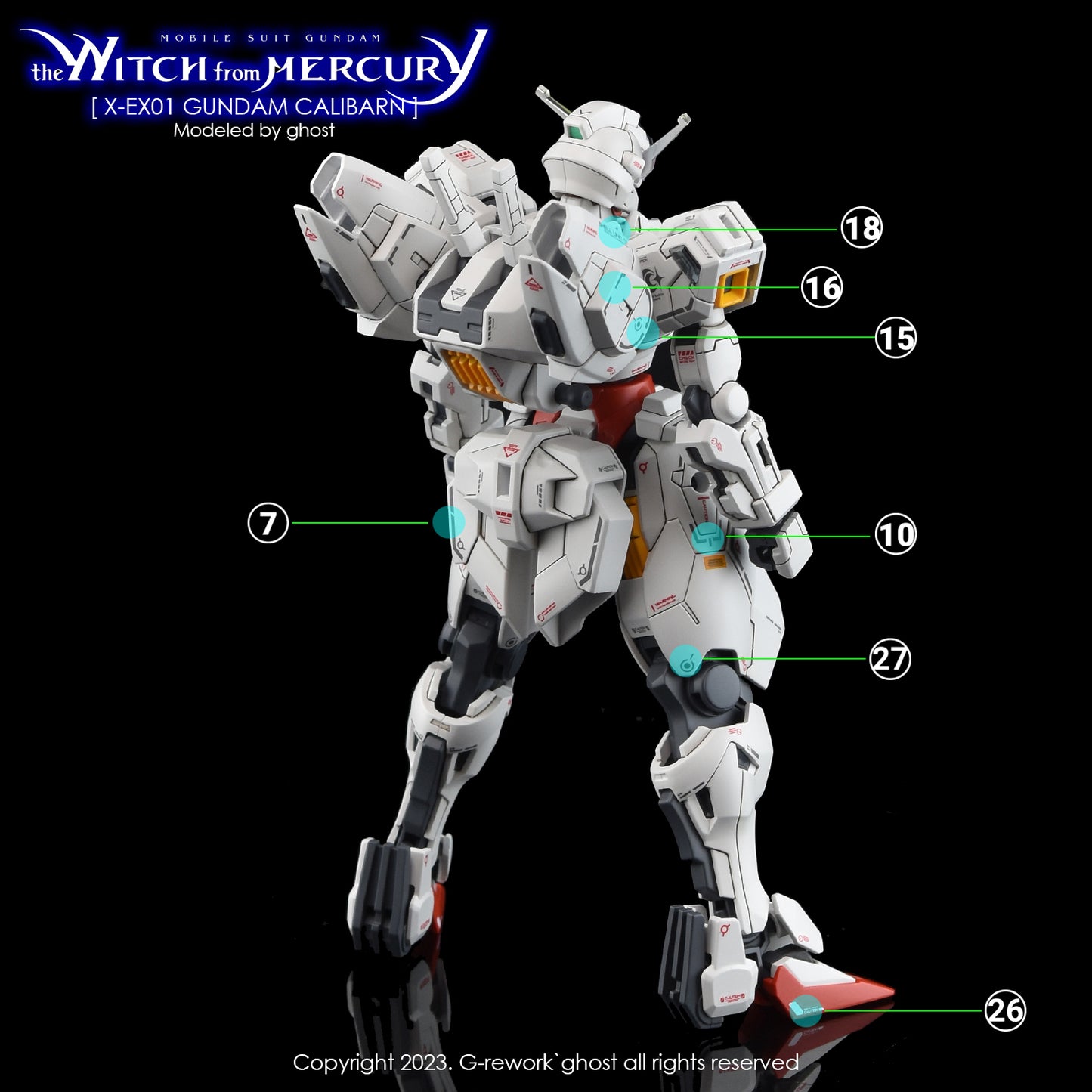 G-Rework Decals - HG Gundam Calibarn [CD-H-WM26]