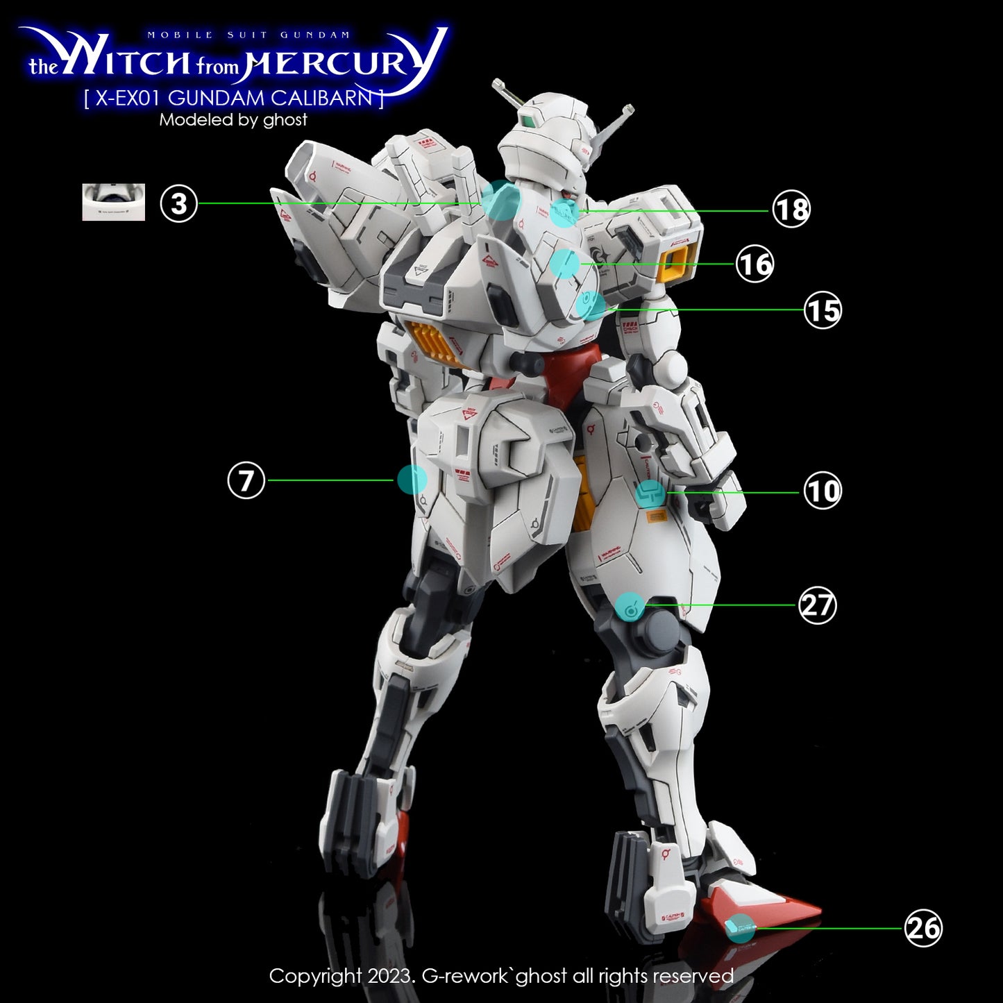 G-Rework Decals - HG Gundam Calibarn [CD-H-WM26]