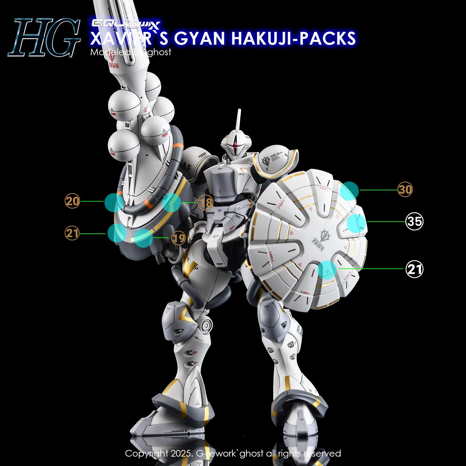 G-Rework Decals - HG Xavier's Gyan Hakuji-Packs GQ [CD-GQ05]