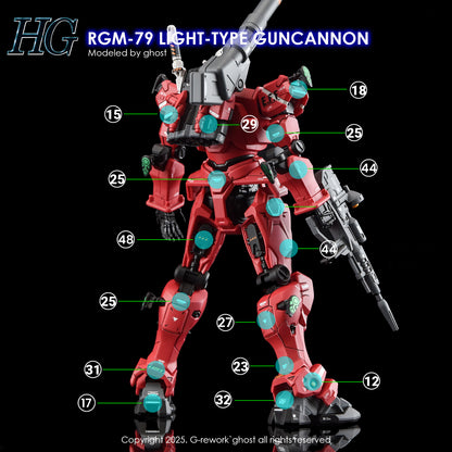 G-Rework Decals - HG Light Type Guncannon [CD-H-GQ07]