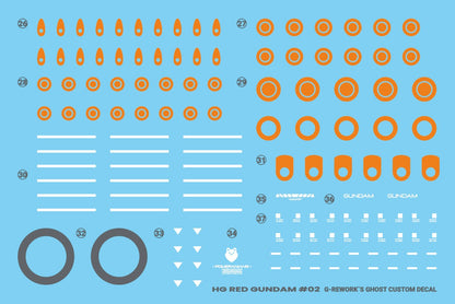 G-Rework Decals - HG Red Gundam GQ [CD-GQ04]