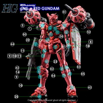 G-Rework Decals - HG Red Gundam GQ [CD-GQ04]