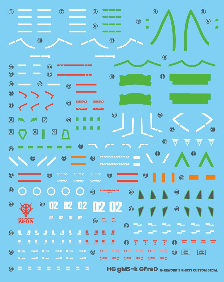 G-Rework Decals - HG GFreD [CD-H-GQ06]