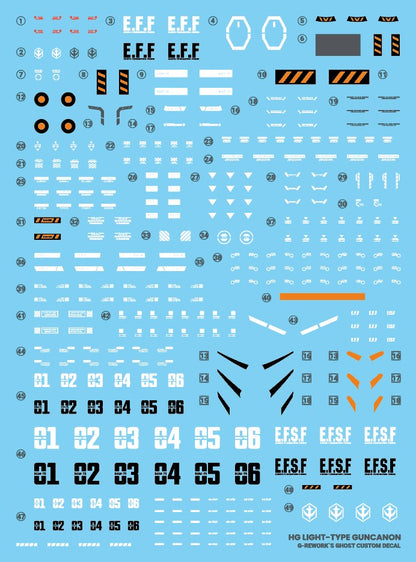G-Rework Decals - HG Light Type Guncannon [CD-H-GQ07]