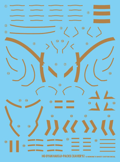 G-Rework Decals - HG Xavier's Gyan Hakuji-Packs GQ [CD-GQ05]