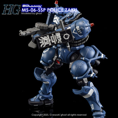 G-Rework Decals - HG Police Zaku GQ [CD-GQ02]