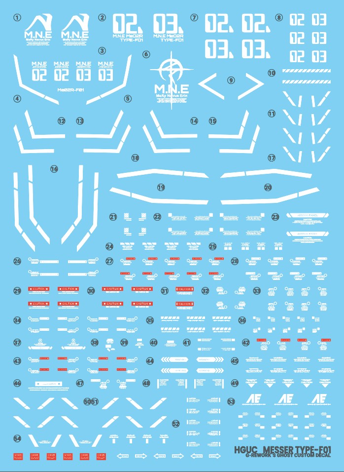 G-Rework Decals - HG Messer [CD-H233]
