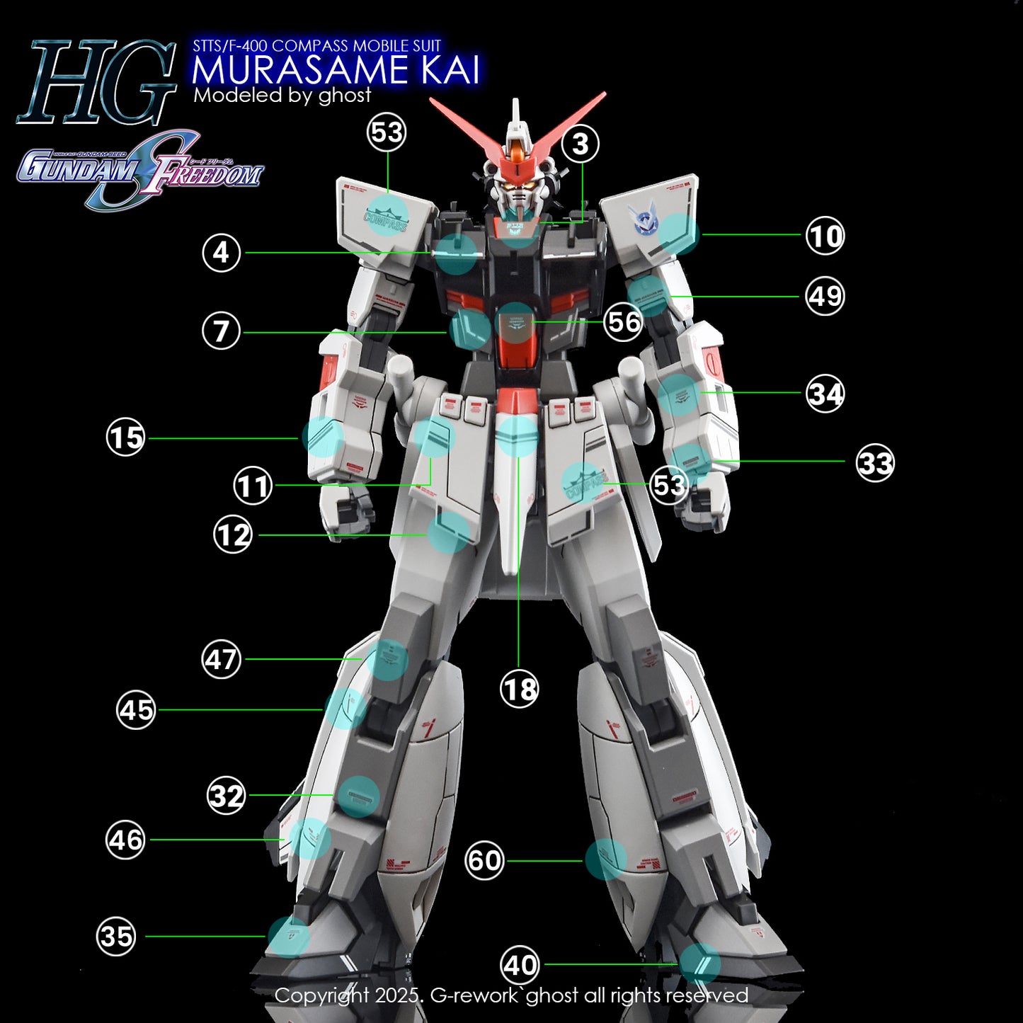 G-Rework Decals - HG Murasame Kai [CD-H256]
