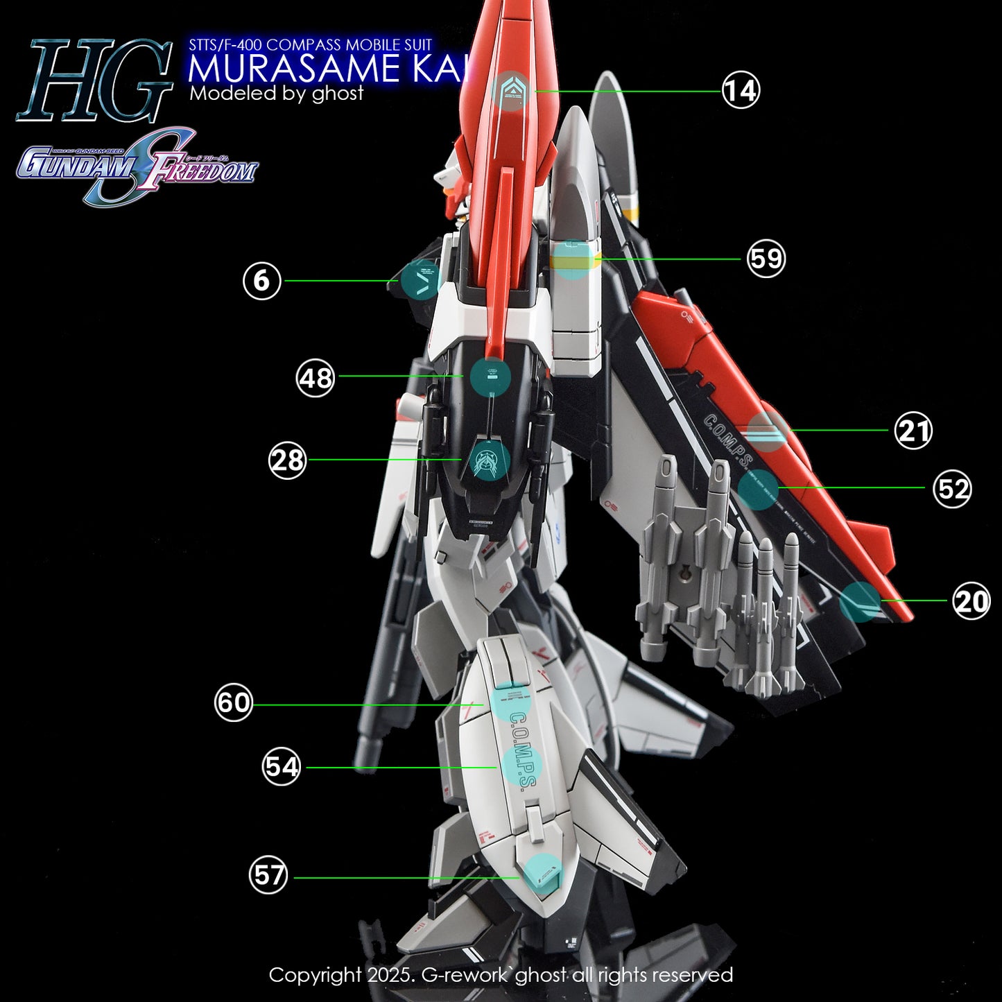 G-Rework Decals - HG Murasame Kai [CD-H256]