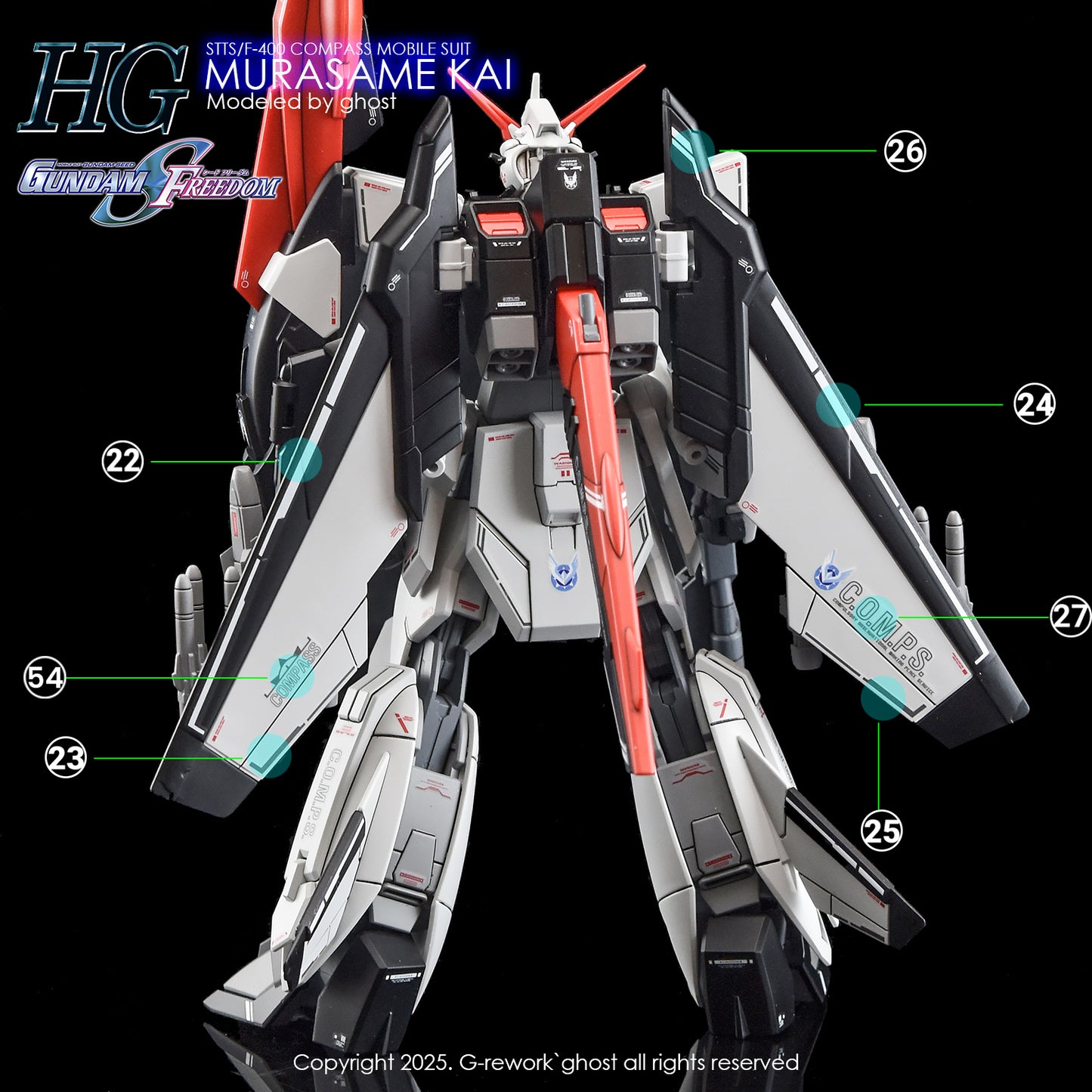 G-Rework Decals - HG Murasame Kai [CD-H256]