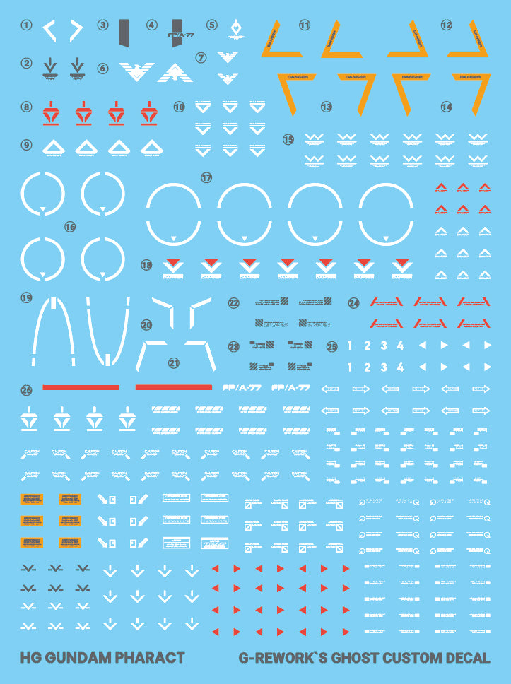 G-Rework Decals - HG Gundam Pharact [CD-H-WM07]