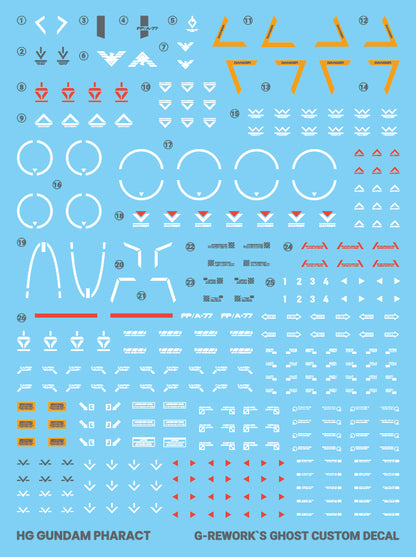 G-Rework Decals - HG Gundam Pharact [CD-H-WM07]