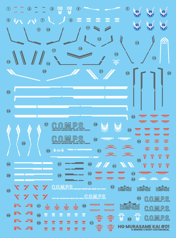 G-Rework Decals - HG Murasame Kai [CD-H256]