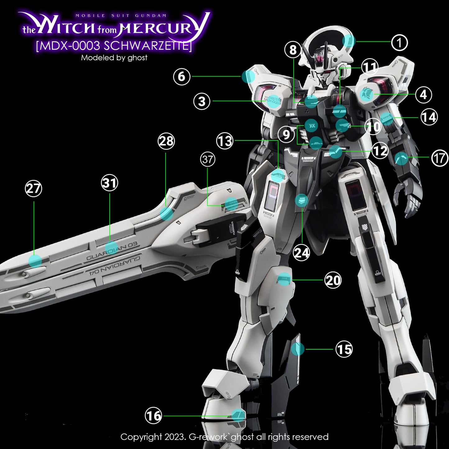 G-Rework Decals - HG Schwarzette [CD-H-WM25]