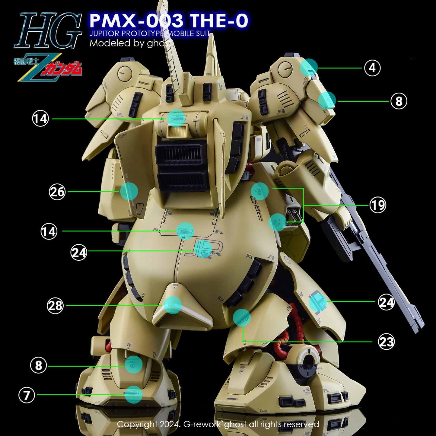 G-Rework Decals - HG PMX-003 The-O [CD-H36]