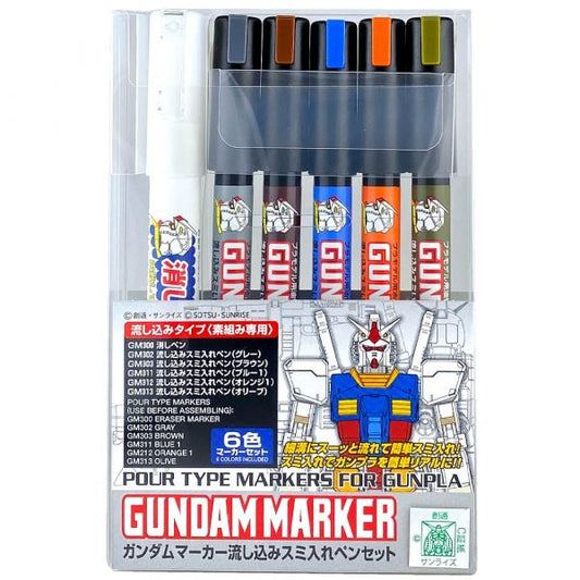 Mr Hobby Gundam Marker Pour Type Set GMS-122