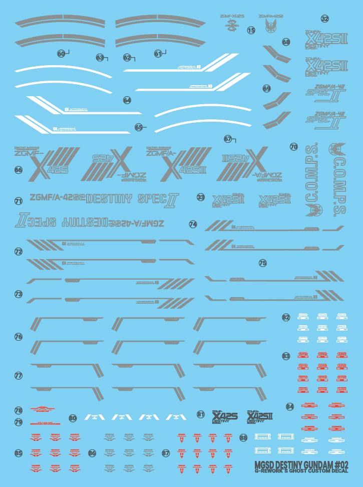 G-Rework Decals - MGSD Destiny Gundam [CD-MS05]