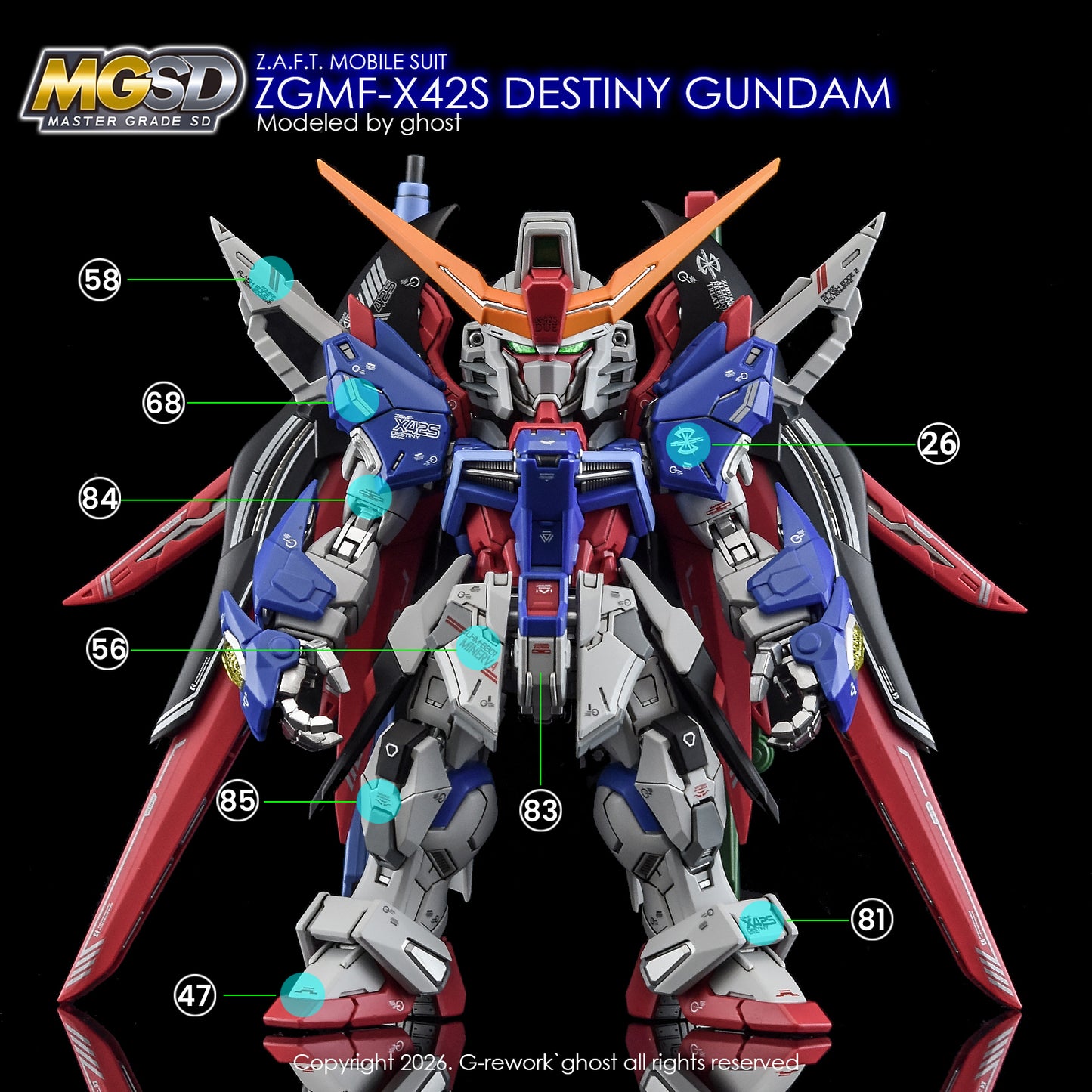 G-Rework Decals - MGSD Destiny Gundam [CD-MS05]