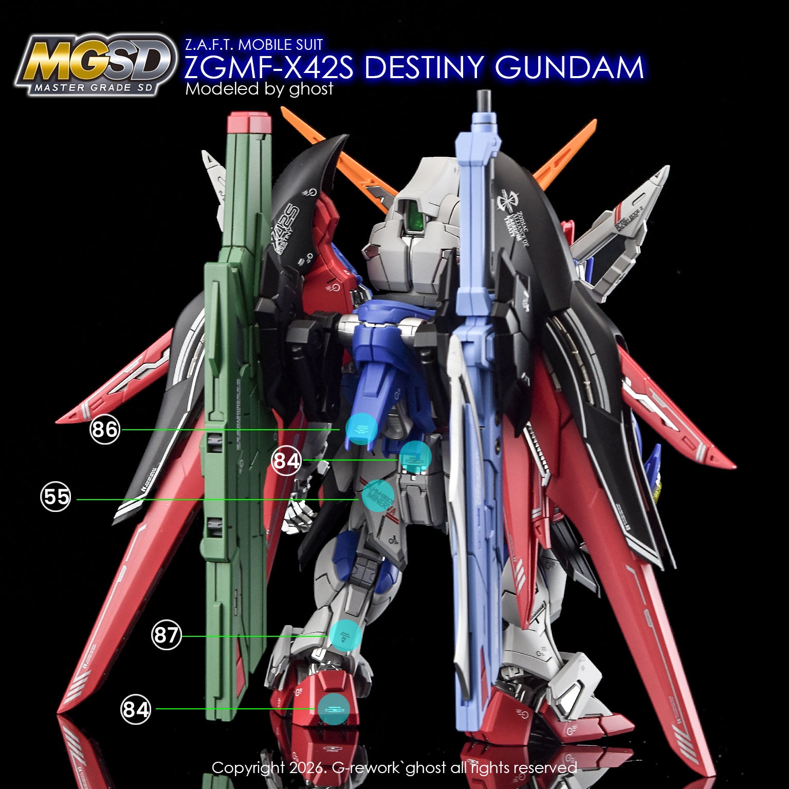 G-Rework Decals - MGSD Destiny Gundam [CD-MS05]