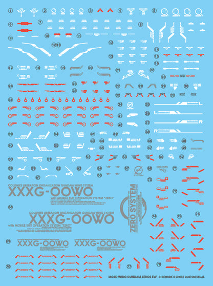 G-Rework Decals - MGSD Wing Zero [CD-MS03]