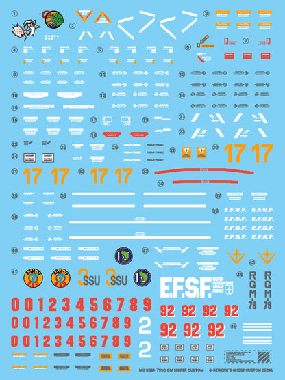 G-Rework Decals - MG RGM-79SC GM Sniper Custom [CD-M199]