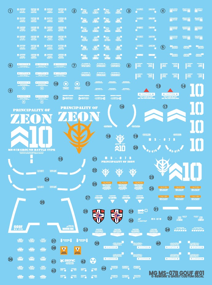 G-Rework Decals - MG Gouf 2.0 [CD-M120]