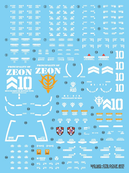 G-Rework Decals - MG Gouf 2.0 [CD-M120]