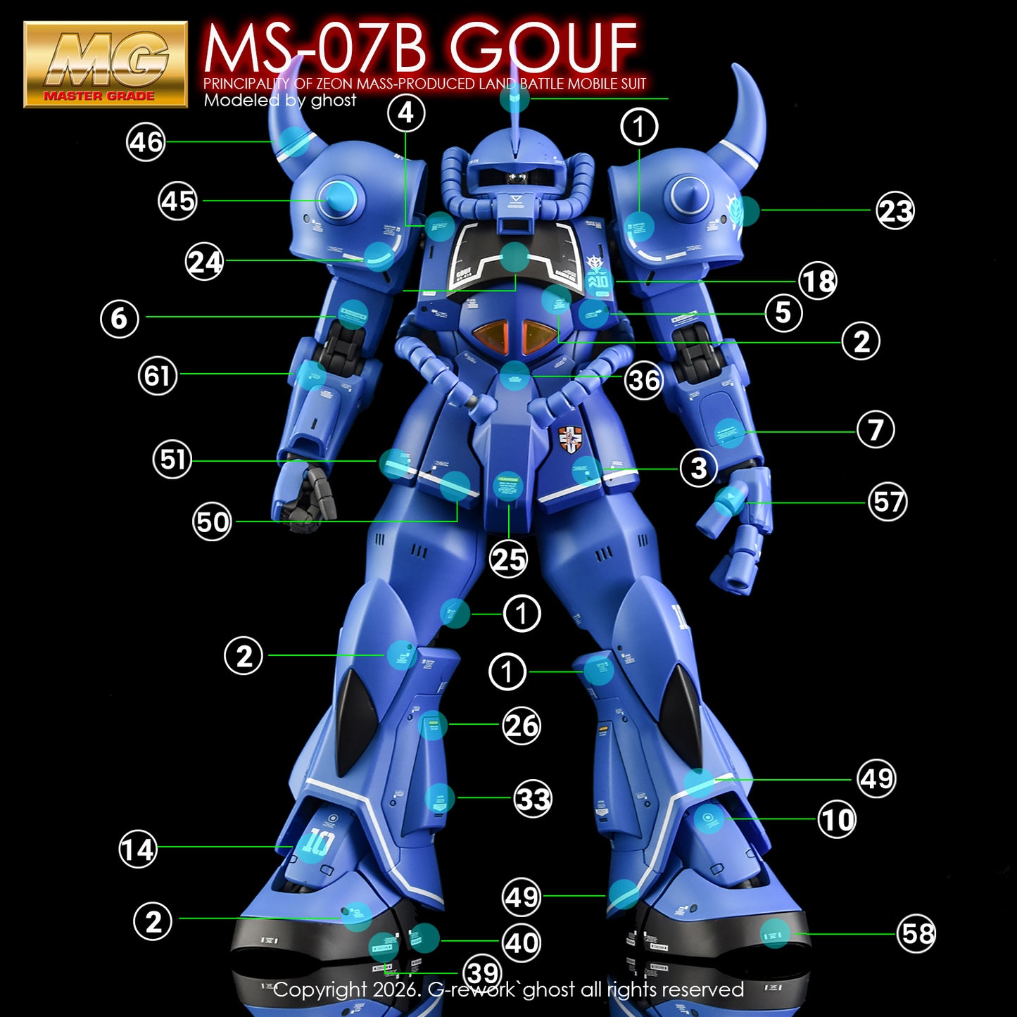 G-Rework Decals - MG Gouf 2.0 [CD-M120]
